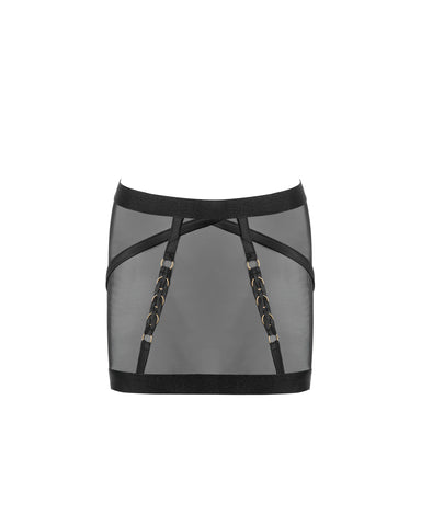Suri Gonna Aperta sul retro in Mesh Nera