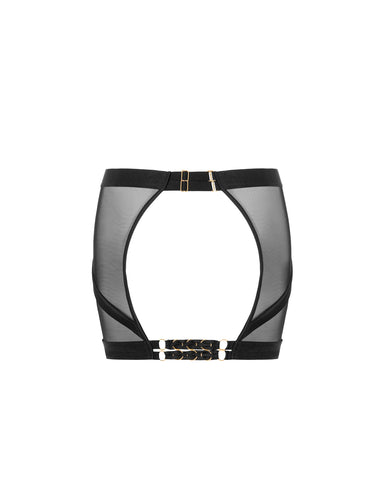 Suri Gonna Aperta sul retro in Mesh Nera
