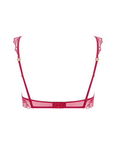 Amarosa Floral Embroidered Bra Pink