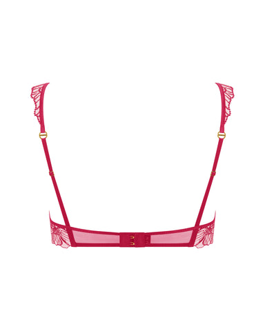 Amarosa Floral Embroidered Bra Pink