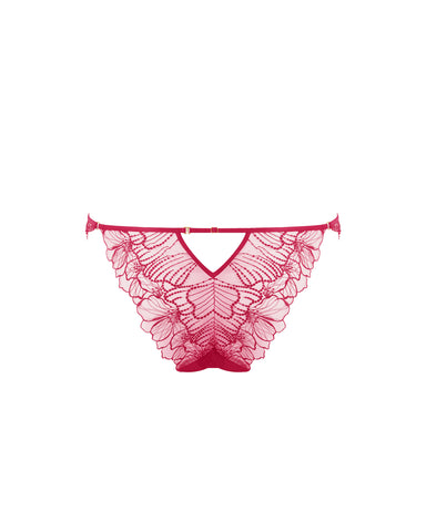 Amarosa Slip Aperto Ricamato Floreale Rosa