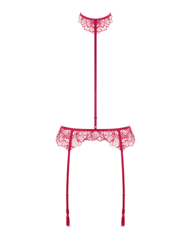 Amarosa Hosenträgergeschirr mit abnehmbarem Halsband Rosa