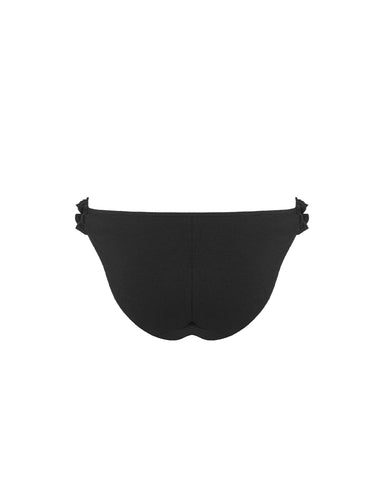 Flores Bikini Slip con Volant Nero