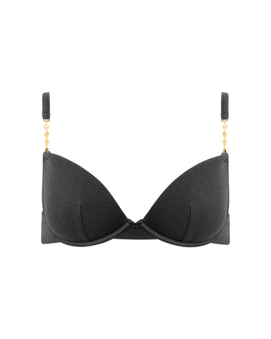 Caspian Bikini Top con Ferretto Nero