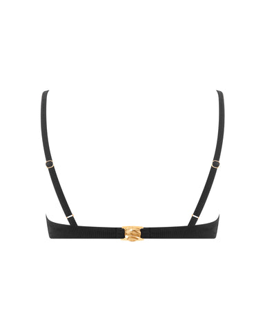 Caspian Bikini Top con Ferretto Nero