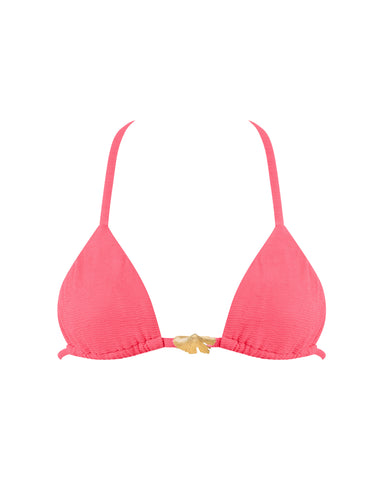 Cadiz Bikini Top a Triangolo Rosa Salmone