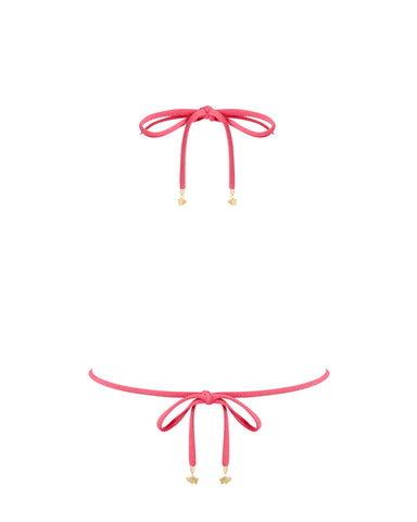 Cadiz Bikini Top a Triangolo Rosa Salmone