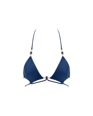 Venice Bikini Top a Triangolo Blu