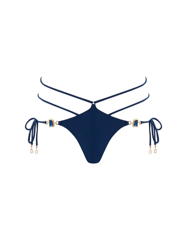 Venice Bikini Slip con Laccetti Blu