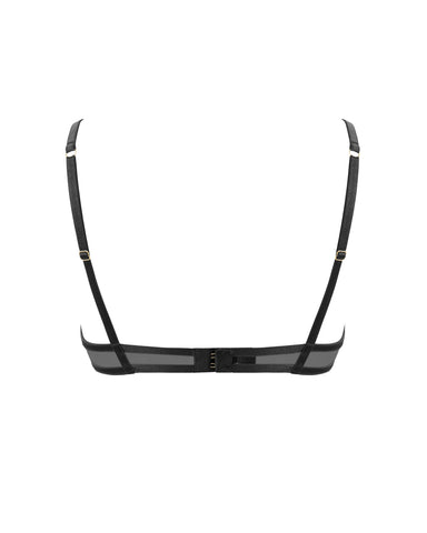 Soutien-gorge Moulant en Satin Luxueux Fern Noir