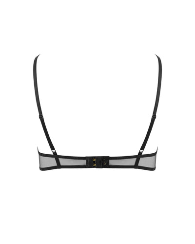 Alara Floral Longline Bra Black