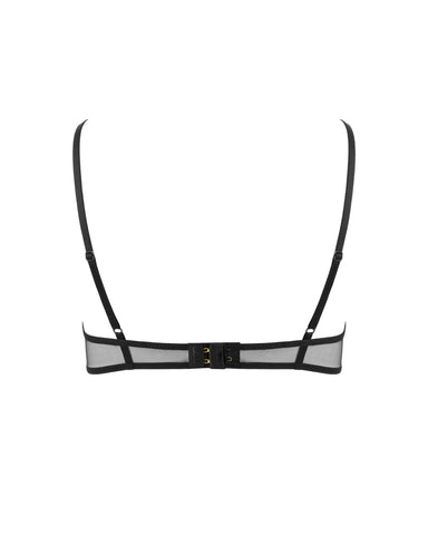 Alara Floral Longline Bra Black