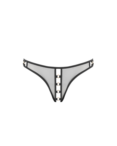Valeria Sheer Open Brief Black