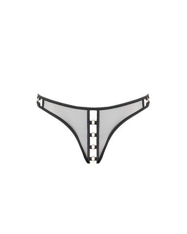 Valeria Sheer Open Brief Black