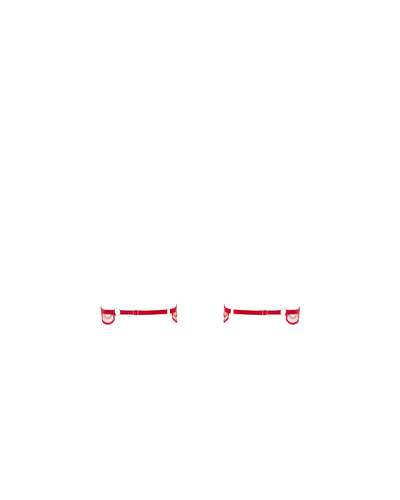 Soraya Detachable Thigh Garters Savvy Red