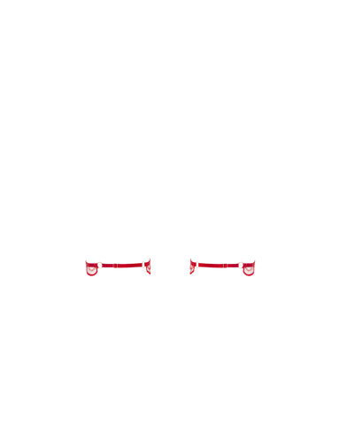 Soraya Detachable Thigh Garters Savvy Red