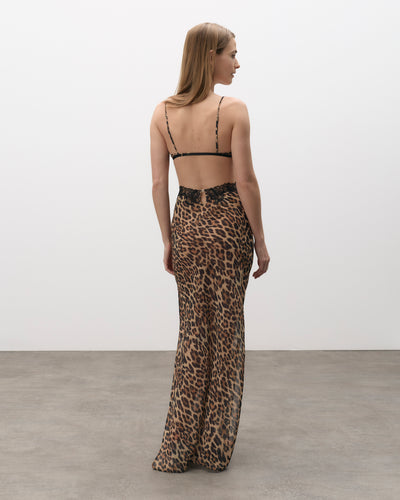Julianne Long Chemise Leopard/Black