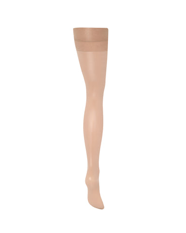 Calze Lisce Con Bordo Liscio Champagne