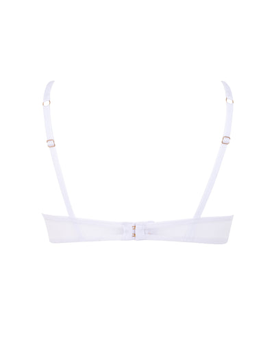 Marseille Embroidered Sheer Bra White