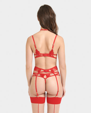Colette Suspender Harness Red