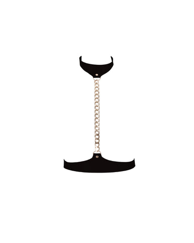 Lotus Harness Aus Kunstleder Schwarz/Gold