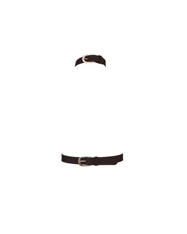 Lotus Harness Aus Kunstleder Schwarz/Gold